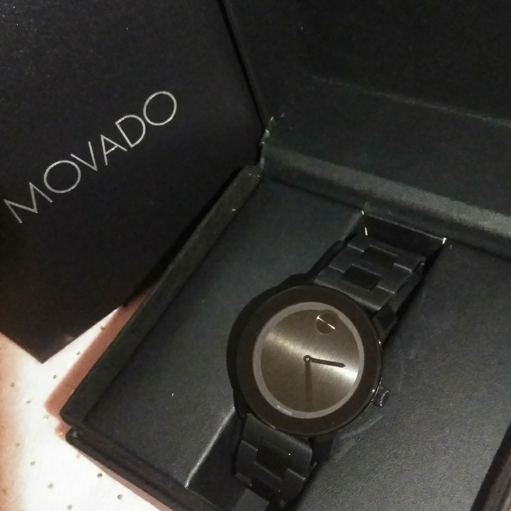 New black movado bold watch for men